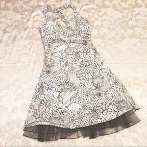 Speechless | Black And White Vintage Flair Dress